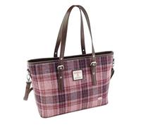Glen Appin Spey Large Tote Handbag LB1028 (Colour 154 Pink/Burgundy Check)