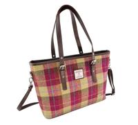 Glen Appin Spey Large Tote Handbag LB1028 (Colour 159 Burgundy & Sand Tartan)