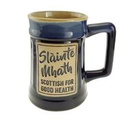 Glen Appin Stoneware Beer Mug Scotland Pottery Steins 20.3oz (600 ml) (Slainte Mhath - Blue)