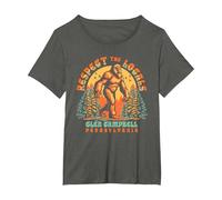 Glen Campbell Pennsylvania Respect The Locals Bigfoot Sasqua T-Shirt, Women's Plus, Asphalt Grey, 1X