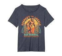 Glen Campbell Pennsylvania Respect The Locals Bigfoot Sasqua T-Shirt, Women's Plus, Heather Blue, 1X