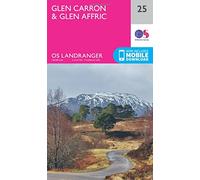Glen Carron & Glen Affric: (OS Landranger Map 025 February 2016 ed)