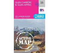 Glen Carron & Glen Affric Map | Weatherproof | Liathach & Càrn Eige | Ordnance Survey | OS Landranger Active Map 25 | Scotland | Walks | Cycling | Days Out | Maps | Adventure
