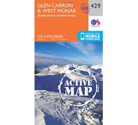 Glen Carron and West Monar: (OS Explorer Active Map 429 September 2015 ed)
