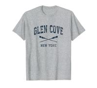 Glen Cove New York Vintage Nautical Paddles Sports Oars T-Shirt
