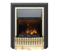 Glen Dimplex Ropley Optymyst Free Standing Electric Fire Brass