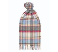 Glen Isla 100% Cashmere Scarf 25X165CM Classic Plaid Brushed Blue - Made In Scotland
