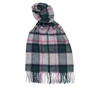 Glen Isla 100% Cashmere Scarf 25X165CM Classic Plaid Solder C.Navy - Made In Britain