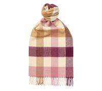 Glen Isla 100% Cashmere Scarf 30X180CM Classic Check Brushed White - Made In Scotland