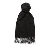 Glen Isla 100% Cashmere Scarf Plain Black - Made In Scotland