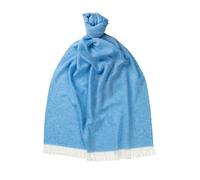 Glen Isla 100% Cashmere Summer Lightweight Scarf/Shawl - Light Blue | Made In Scotland