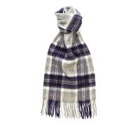 Glen Isla 100% Lambswool Scarf Tartan Silver Bannockbane Grey - Made In Scotland