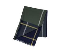 Glen Isla 100% Merino Wool Summer Lightweight Large Scarf/Stole/Shawl - Green x Blue | Made In Scotland