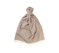 Glen Isla Cashmere/Silk/Wool/Linen Summer Lightweight Scarf/Stole/Shawl - Beige | Made In Scotland