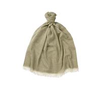 Glen Isla Cashmere/Silk/Wool/Linen Summer Lightweight Scarf/Stole/Shawl - Green| Made In Scotland