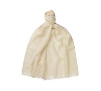 Glen Isla Cashmere/Silk/Wool/Linen Summer Lightweight Scarf/Stole/Shawl - White| Made In Scotland