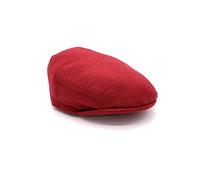 Glen Isla Mens 100% Cashmere Flat Cap Red - Made in Scotland