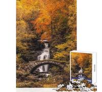 Glen Lyon Waterfall 1000 Piece Jigsaw Puzzles for Adults Birthday Gifts Wall Decoration Home Decoration Toys Suitable for Ages 14 And Up size 38x26cm