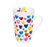 Glen Mila 13oz Cute Coffee Mugs for Women Bone China Coffee Mug Cute Mugs Christmas Mugs birthday Gifts for Mom Friends (13oz)