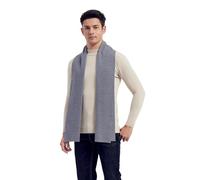 Glen Mila Mens Classic Winter Scarf Cashmere Winter Scarves Long Plain Fashion Formal Soft Scarf for Men, Light Gray, Standard