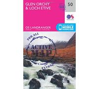 Landranger Active 50 Glen Orchy & Loch Etive Map With Digital Version, Pink One Size
