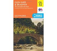 Glen Shee & Braemar Map | The Cairnwell & Glas Maol | Ordnance Survey | OS Explorer Map OL52 | Scotland | Walks | Hiking | Maps | Adventure: 52