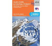 Glen Shiel & Kintail Forest Map | Weatherproof | Shiel Bridge, Morvich, Killilan & Kinloch Hourn | Ordnance Survey | OS Explorer Active Map 414 | Scotland | Walks | Hiking | Maps | Adventure