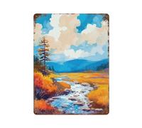 Glen Tanar Scotland Vintage Watercolor Metal Tin Sign