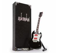 Glen Tipton - Miniature Guitar Replica - Music Gifts - Handmade Ornamental 1/4 Scale - Includes a Display Box, Name Tag and Miniature Guitar Stand
