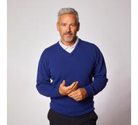 Glenbrae Spirol Lambswool V Neck Jumper Small