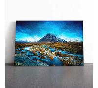 Glencoe in Scotland in Abstract Canvas Wall Art Print 36x24 Inch