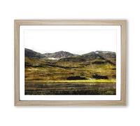 Glencoe In The Scottish Highlands Painting Modern Art Framed Print | A2 Oak Framed Wall Art | Ready to Hang | Modern Historical Picture | Living Room Bedroom Lounge Office