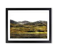 Glencoe In The Scottish Highlands Painting Modern Art Framed Print | A3 Black Framed Wall Art | Ready to Hang | Modern Historical Picture | Living Room Bedroom Lounge Office