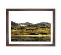 Glencoe In The Scottish Highlands Painting Modern Art Framed Print | A3 Walnut Framed Wall Art | Ready to Hang | Modern Historical Picture | Living Room Bedroom Lounge Office