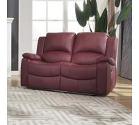 Glendale 150Cm Wide 2 Seat Burgundy Bonded Leather Electrically Operated 2 Seat Recliner Sofa