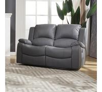 Glendale 150Cm Wide 2 Seat Grey Bonded Leather Electrically Operated 2 Seat Recliner Sofa