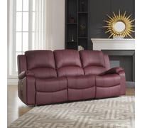 Artemis Home Glendale 3 Seat Electric Reclining Sofa - Burgundy, Red