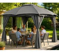 Glendale Abbey 6-Seater Garden Dining Set | FREE Gazebo RIO Included