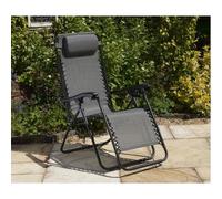 Glendale All Weather Textaline Garden Relaxer Chair - grey
