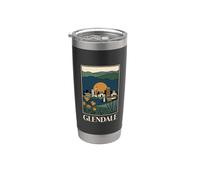 Glendale California Skyline Mountain Sunset Graphic Stainless Steel Insulated Tumbler
