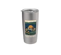 Glendale California Skyline Mountain Sunset Graphic Stainless Steel Insulated Tumbler