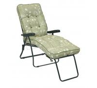 Glendale Deluxe Garden Lounger Replacement Cushion | 9 Pattern Options - RENAISSANCE SAGE - 118cm x 58cm x 118cm