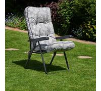 Glendale Deluxe Garden Recliner REPLACEMENT CUSHION ONLY (pattern options available) - Sandbanks Blue - 99cm x 58cm x 58cm