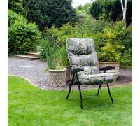 Glendale Deluxe Garden Recliner REPLACEMENT CUSHION ONLY (pattern options available) - Tropical Grey - 99cm x 58cm x 58cm