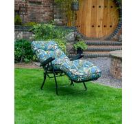 Glendale Deluxe Garden Relaxer REPLACEMENT CUSHION ONLY (pattern options available) - Tropical Blue - (H) 99cm x (W) 58cm x (D) 73cm