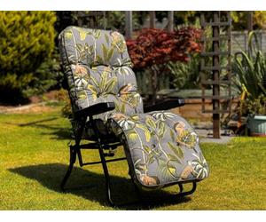 Glendale Garden & Leisure Deluxe Garden Relaxer Replacement Cushion Only - Tropical Grey