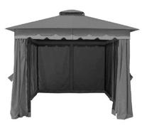Glendale Monaco 4 x 3m Two Tone Grey Garden Gazebo - Size: 3 x 4m - Wilko