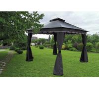 Glendale Monaco 3 x 3m Two Tone Grey Garden Gazebo - Wilko