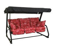 Glendale Garden & Leisure Pendulum 3 Seater Steel Hammock Renaissance Rouge