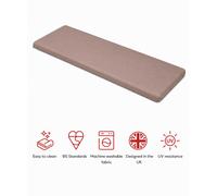 Glendale Garden & Leisure Sp 3 Seater Bench Pad Taupe-Outdoor Cushion